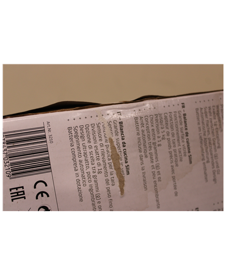 SALE OUT. | Caso Kitchen scale | Slim | Maximum weight (capacity) 5 kg | Graduation 1 g | Black | DAMAGED PACKAGING