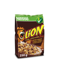 Javų dribsniai NESTLE Lion, su šokoladu ir karamele, 250 g