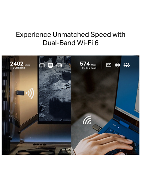 TP-LINK AX3000 Dual Band Wi-Fi 6 Wireless USB Adapter | Archer TX50U | 2.4 GHz, 5 GHz | 802.11ax | MU-MiMO No | no PoE | Antenna