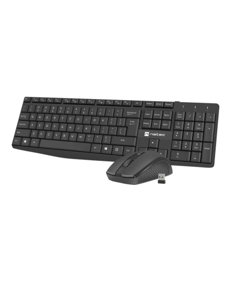Natec Keyboard and Mouse   Squid 2in1 Bundle Keyboard and Mouse Set, Wireless, US, Black