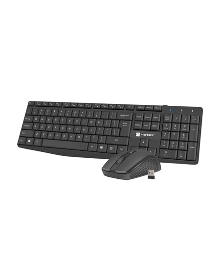 Natec Keyboard and Mouse   Squid 2in1 Bundle Keyboard and Mouse Set, Wireless, US, Black