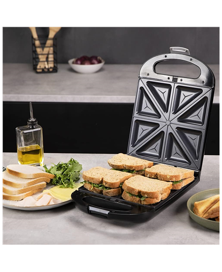 Cecotec Sandwich Maker | Rock'nToast Family 3in1 | 1500 W | Number of plates 3 | Black