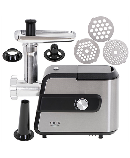 Adler | Meat mincer with a shredder | AD 4813 | Silver/Black | 600 W | Number of speeds 2 | Throughput (kg/min) 1