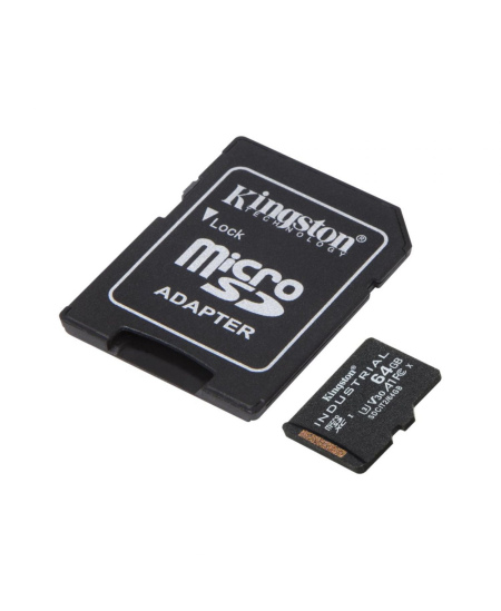 Kingston | UHS-I | 64 GB | microSDHC/SDXC Industrial Card | Flash memory class Class 10, UHS-I, U3, V30, A1 | SD Adapter