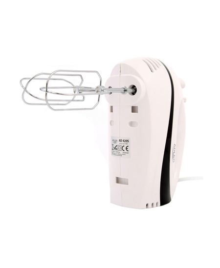 Adler | Mixer | AD 4205 b | Hand Mixer | 300 W | Number of speeds 5 | Turbo mode | White/Black