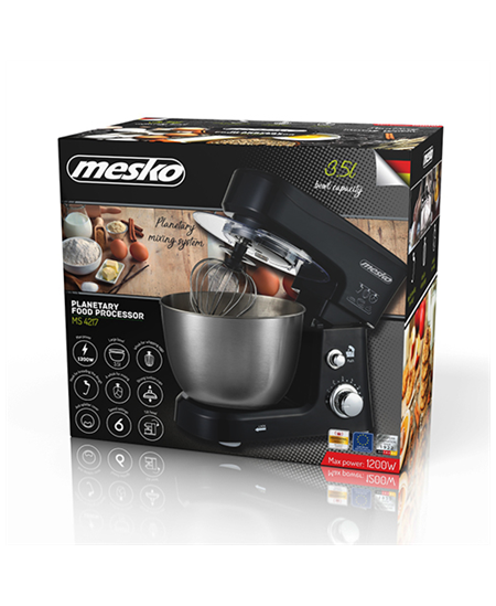 Mesko | MS 4217 | 1200 W | Number of speeds 6 | Bowl capacity 3.5 L | Stainless steel/Black