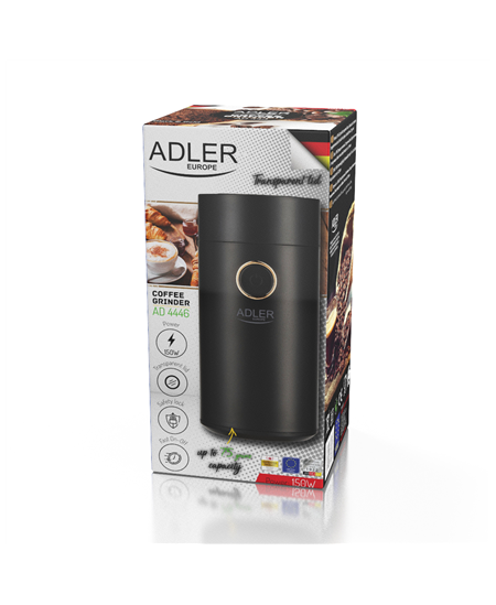 Adler | Coffee Mill | AD 4446bg | 150 W | Coffee beans capacity 75 g | Black