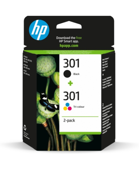 HP 301 (N9J72AE) Rašalinių kasečių komplektas, BK/CMY