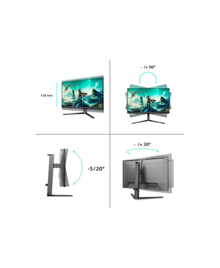 Philips | 27M2N3800A/00 | 27 " | Fast IPS | 4K UHD | 16:9 | 160 Hz | 1 ms | 3840 x 2160 pixels | 350 cd/m² | HDMI ports qu