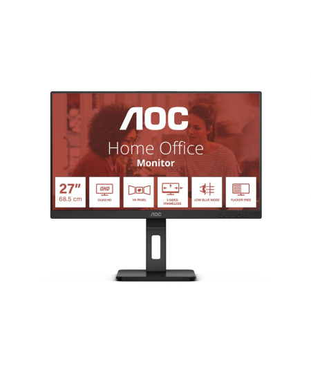 AOC | Monitor | Q27E3UMF | 27 " | VA | QHD | 16:9 | 75 Hz | 2560 x 1440 | 300 cd/m² | HDMI ports quantity 1 | Black