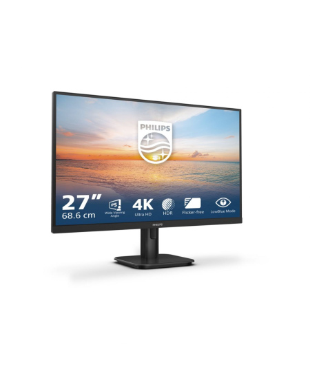 Philips | 27E1N1800A/00 | 27 " | IPS | 16:9 | 60 Hz | 4 ms | 3840 x 2160 pixels | 350 cd/m² | HDMI ports quantity 2 | Blac