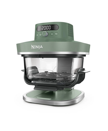 NINJA 5-in-1 XL Glass Air Fryer | AS090EUGN Crispi Pro | Power 2050 W | Capacity 5.7 L | Moss Green