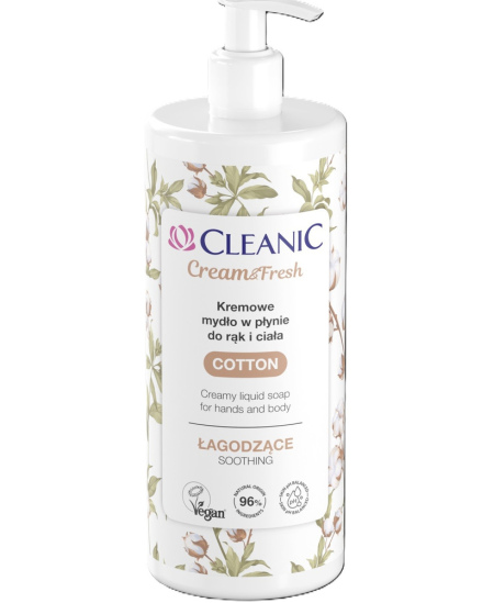 Skystas muilas CLEANIC, su medvilnės sėklų aliejumi, 500 ml