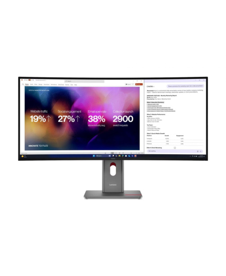 Lenovo | ThinkVision P40WD-40 | 39.7 " | IPS | WUHD | 21:9 | 120 Hz | 4ms GtG (Extreme mode) / 6ms GtG (Typical mode) ms | 