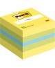 Lipnių lapelių mini kubas POST-IT, 51x51 mm, 400 lapelių, įvairių spalvų