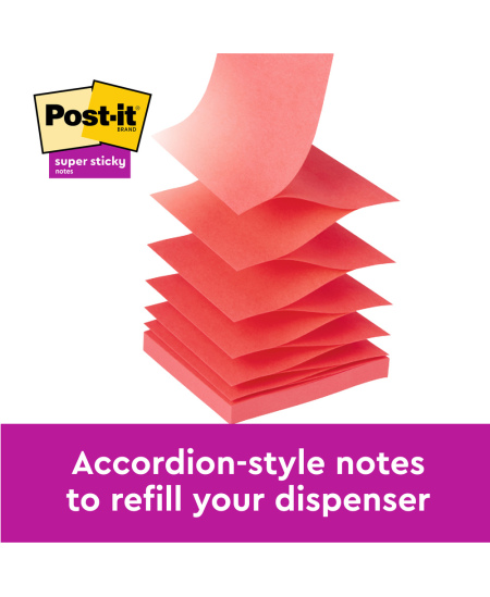 Itin lipnūs lapeliai POST-IT Z-Notes Boost Colour, 76x76 mm, 5 x 90 lapelių