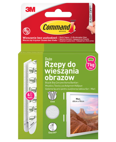 Juostelės rėmeliams kabinti COMMAND L, baltos, 8 vnt.