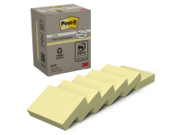 Lipnūs lapeliai POST-IT Recycled, 38x51 mm, 6 x 100 lapelių, geltoni