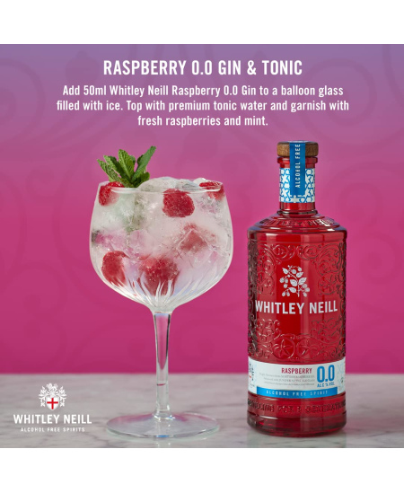 Nealkoholinis džinas WHITLEY NEILL, Raspberry, 0.0%, 0,7 l