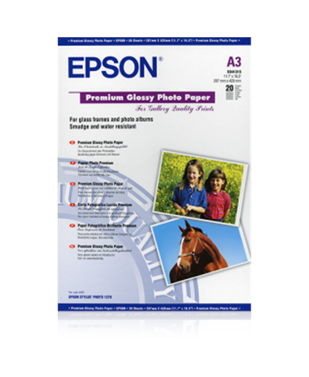Epson Premium Glossy Photo Paper A3, 250g/m2, 20 sheets