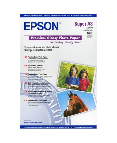 Epson Premium Glossy Photo Paper A3, 250g/m2, 20 sheets