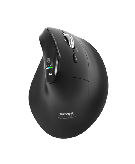 PORT CONNECT Mouse | ERGO AUDITOR | Wireless | Bluetooth, 2.4 GHz | Black