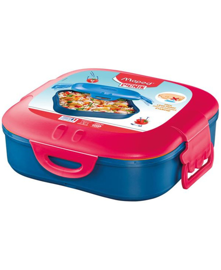 Pietų dėžutė MAPED Picnik Kids Concept, 740 ml, raudona/mėlyna