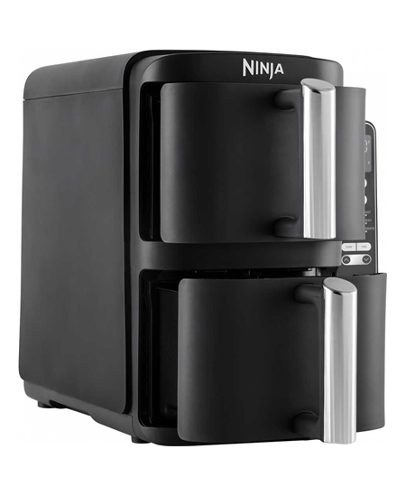 NINJA Double Stack Vertical Air Fryer with 2 Stacking Drawers | SL300EU | Power 2470 W | Capacity 7.6 L | Black