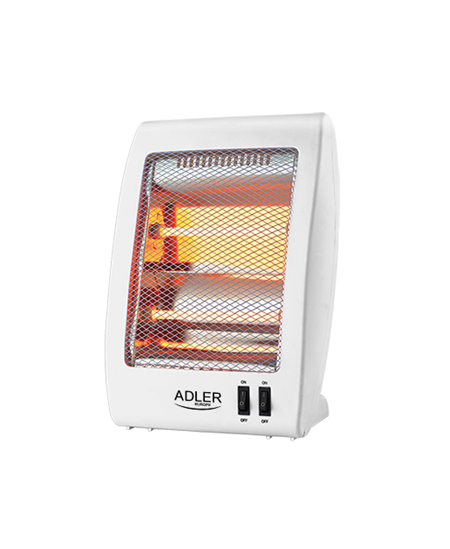Adler Heater AD 7709 Halogen Heater, 800 W, Number of power levels 2, White