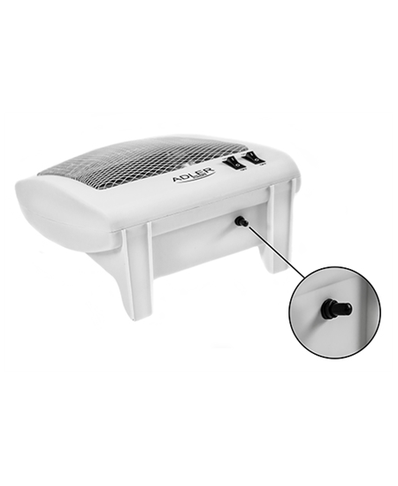 Adler Heater AD 7709 Halogen Heater, 800 W, Number of power levels 2, White