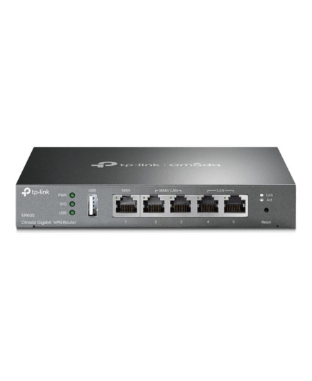 TP-LINK | SafeStream Multi-WAN VPN Router | TL-ER605 | 802.1q | 10/100/1000 Mbit/s | Ethernet LAN (RJ-45) ports 1 Fixed Gigabit 