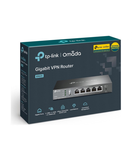 TP-LINK | SafeStream Multi-WAN VPN Router | TL-ER605 | 802.1q | 10/100/1000 Mbit/s | Ethernet LAN (RJ-45) ports 1 Fixed Gigabit 