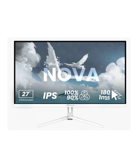 Arozzi | Nova | 27 " | IPS | QHD | 16:9 | 180 Hz | 1 ms | 2560 x 1440 pixels | 350 cd/m² | HDMI ports quantity 2 | White