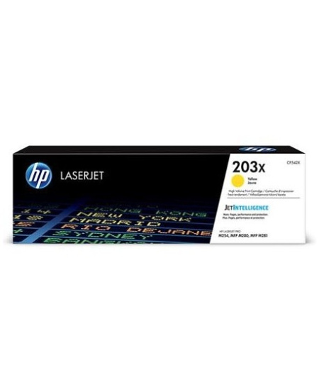 HP 203X (CF542X) Lazerinė kasetė, Geltona