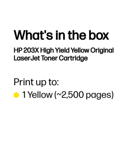 HP 203X (CF542X) Lazerinė kasetė, Geltona