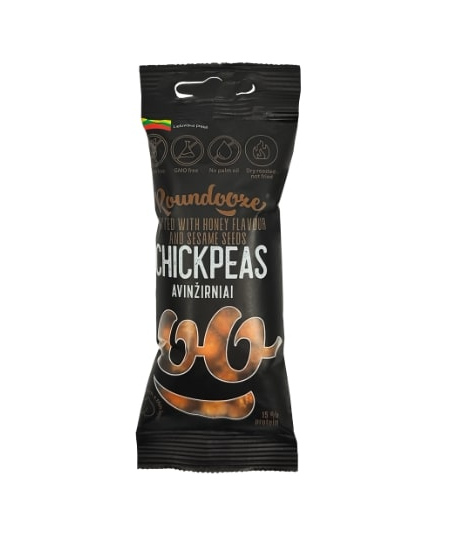 Skrudinti avinžirniai ROUNDOOZE, sezamo ir medaus apvalkale, 50 g