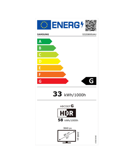 Samsung | LS32D800UAUXEN | 32 " | VA | UHD | 16:9 | 60 Hz | 5 ms | 3840 x 2160 pixels | 350 cd/m² | Black