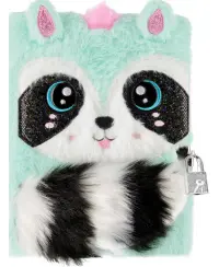 Pliušinė užrašų knygelė vaikams su spynele STARPAK Raccoon, A5