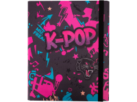 Aplankas su gumele K-POP, kartoninis, A4, 3 cm