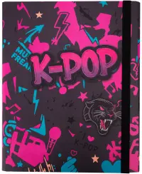 Aplankas su gumele K-POP, kartoninis, A4, 3 cm