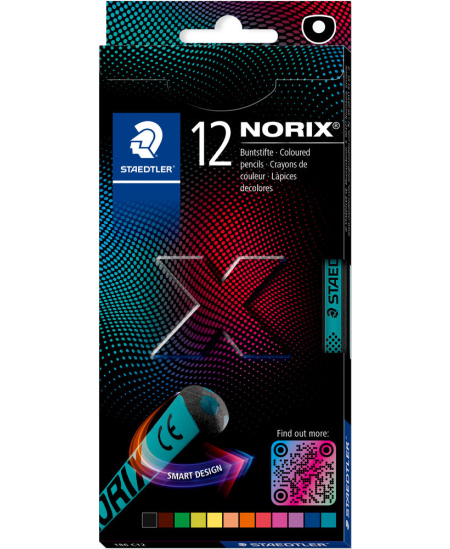 Spalvoti pieštukai STAEDTLER Norix, 12 spalvų
