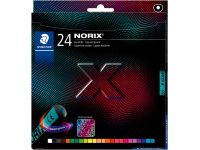 Spalvoti pieštukai STAEDTLER Norix, 24 spalvų