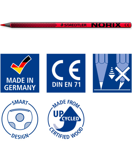 Spalvoti pieštukai STAEDTLER Norix, 24 spalvų