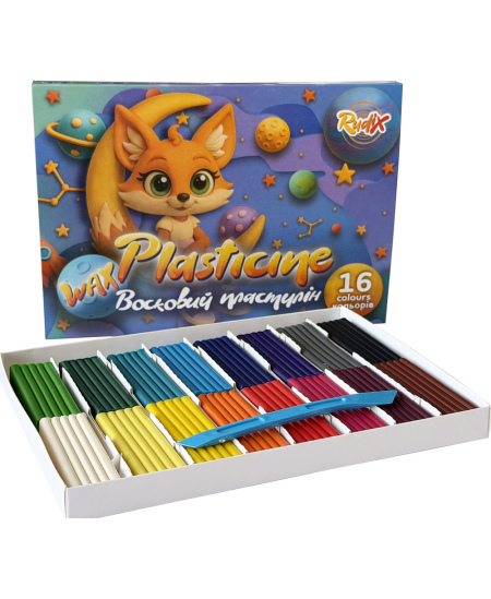 Plastilinas RUDIX, 16 spalvų