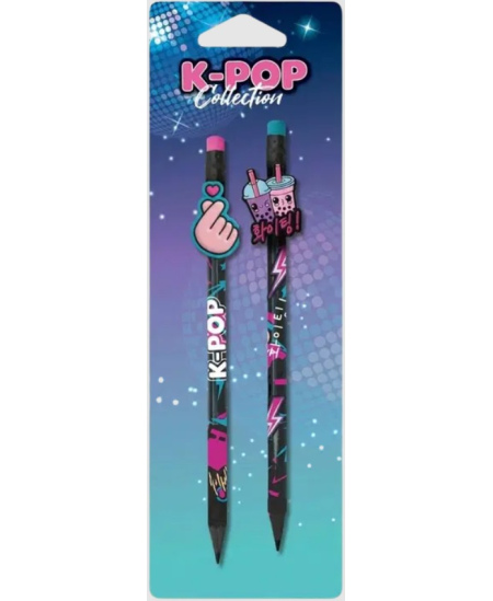 Pieštukai su trintukais K-POP, HB, 2 vnt.