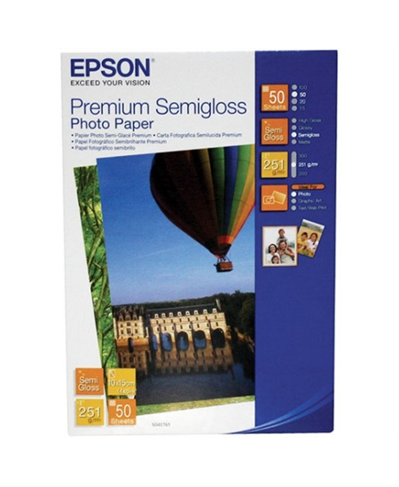 Epson Premium Semigloss Photo Paper 10x15cm, 251g/m2, 50 sheets Epson
