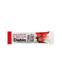 Musli batonėlis su braškių skonio jogurtu, DIABLO, be pridėtinio cukraus, 30g