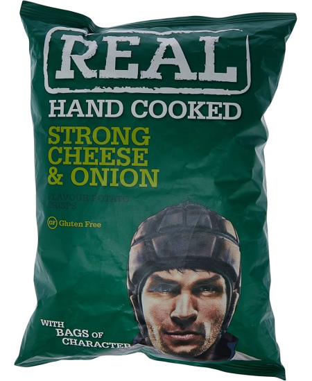 Bulvių traškučiai REAL, sūrio ir svogūnų skonio, 150 g