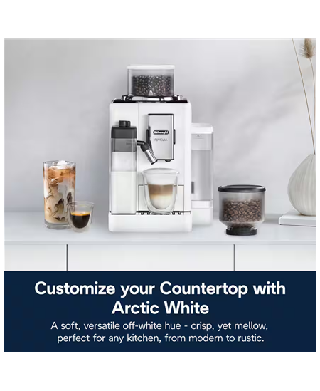 Delonghi | Coffee maker | Rivelia EXAM440.55.W | Pump pressure 19 bar | Built-in milk frother | Fully Automatic | 1450 W | Arcti