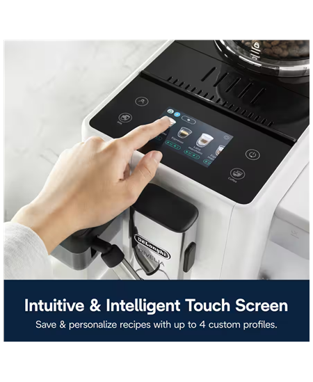 Delonghi | Coffee maker | Rivelia EXAM440.55.W | Pump pressure 19 bar | Built-in milk frother | Fully Automatic | 1450 W | Arcti